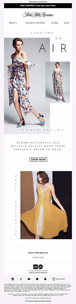 Saks Fifth Avenue email