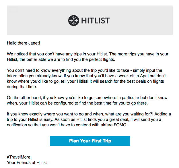 Hitlist email
